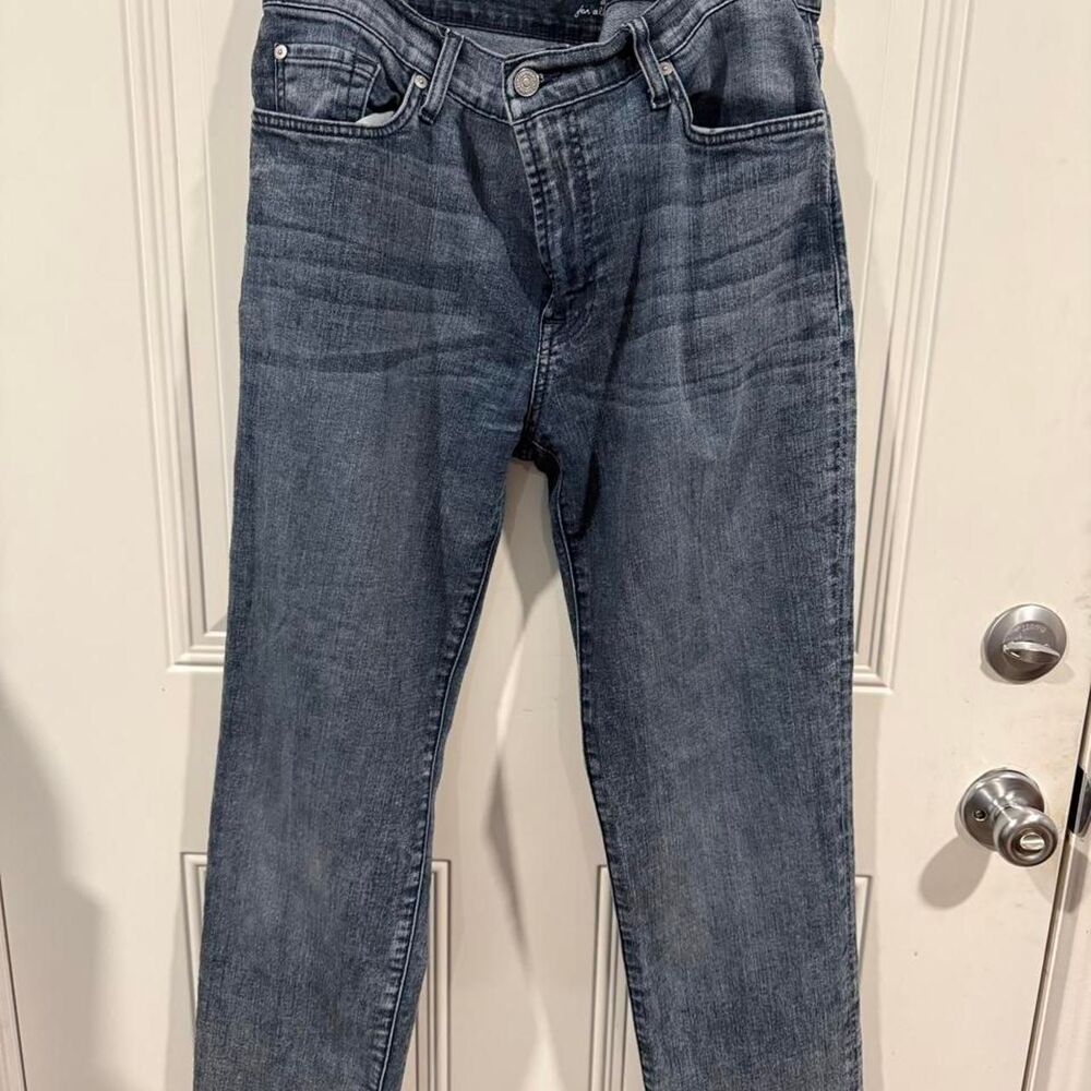 7-for-all-mankind Women's Blue and Navy Jeans